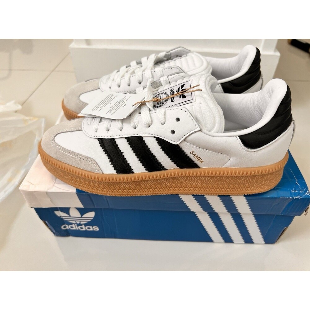Adidas Samba XLG Shoes JH6516 DAMAGED BOX 6.5 Youth 8 Women White Black Gum NEW - Picture 2 of 14